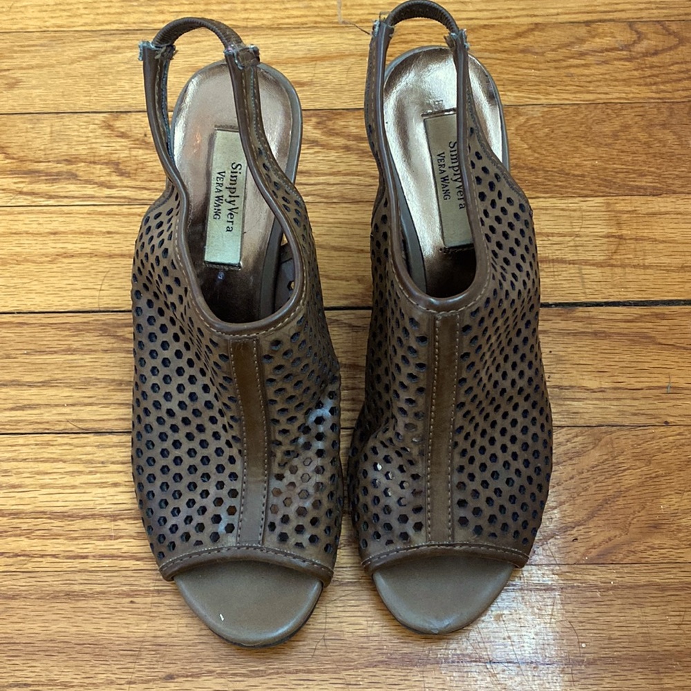 brown wedge heels simply Vera Vera Wang